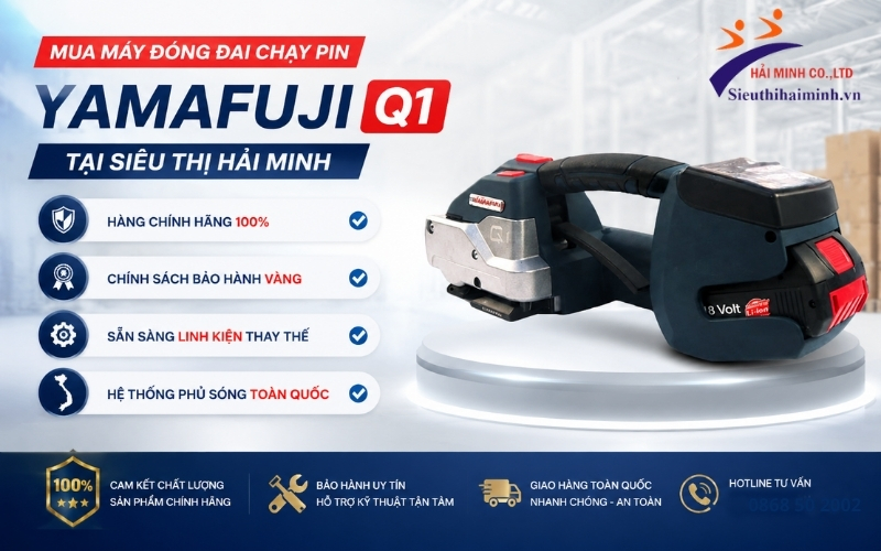 Mua máy đóng đai chạy pin Yamafuji Q1  